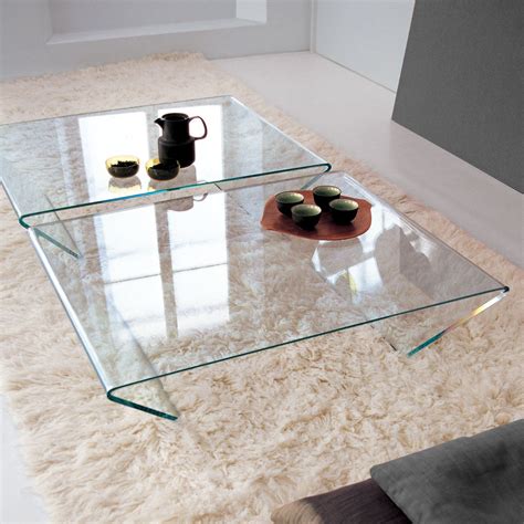 Rubino Curved Glass Coffee Table Klarity Glass Furniture