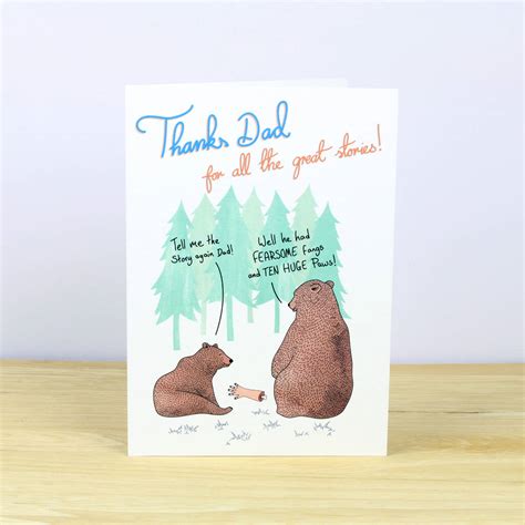 Daddy Bear And Bear Cub Fathers Day Card By Ink Bandit
