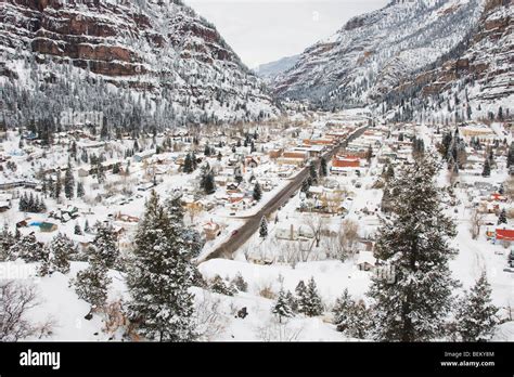 Ouray In Winter Ouray Rocky Mountains Colorado Usa Stock Photo Alamy