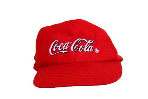 Vintage Coca Cola Cap Big Logo Summer Hat Authnetic Retro Etsy