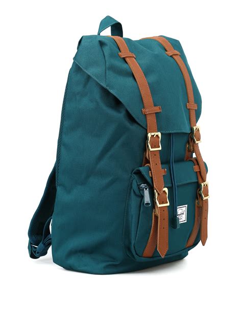 Herschel - Dark green Little America backpack - backpacks ...