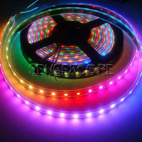 Ws2812b 5050 Rgb Strip 1m 60 Leds 60led Black Pcb Individual