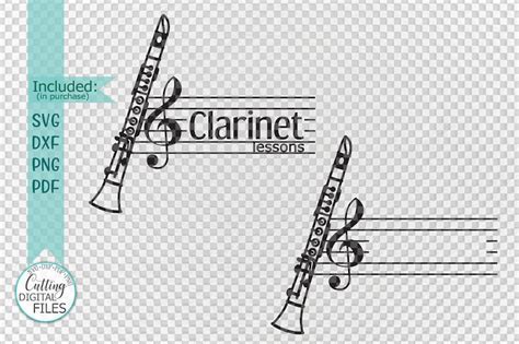 Clarinet Monogram Svg Clarinet Split Monogram Svg Clarinet Etsy