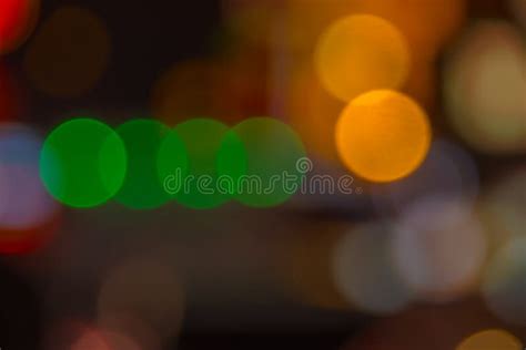 Blur Abstract Bokeh Of Street City Night Light Background Stock Image
