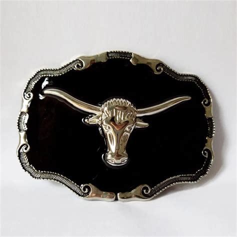 T Disom Western Cowboy Bull Belt Buckle With Zinc Alloy Material For