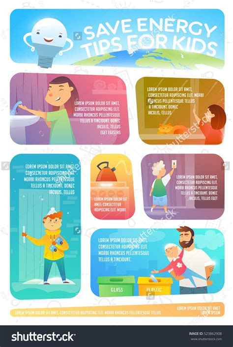 Infographic Poster Creative Infographic Save Energy Paintings Save