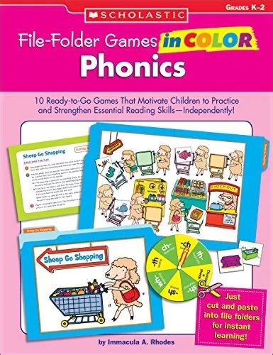 File Folder Games In Color Phonics 10 Ready To Go Games That Motivate Chil 21 30 Picclick