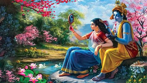 Crafttrip Large Size Radha Krishna Painting On Canvas Heart Touching Fl