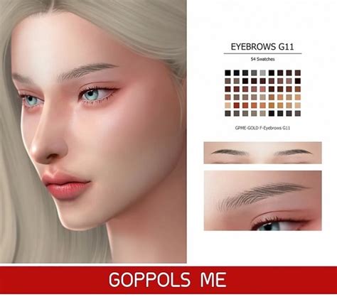 Gpme Gold F Eyebrows G11 At Goppols Me The Sims 4 Catalog