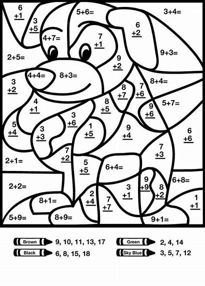 Number Math Coloring Pages Printable Dog