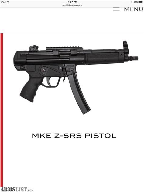Armslist For Sale Zenith Arms Mke5rs 9mm Mp5
