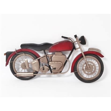 Scenolia, expert en déco colorez votre maison en rouge avec la deco rouge. applique murale deco metal moto vintage noir rouge