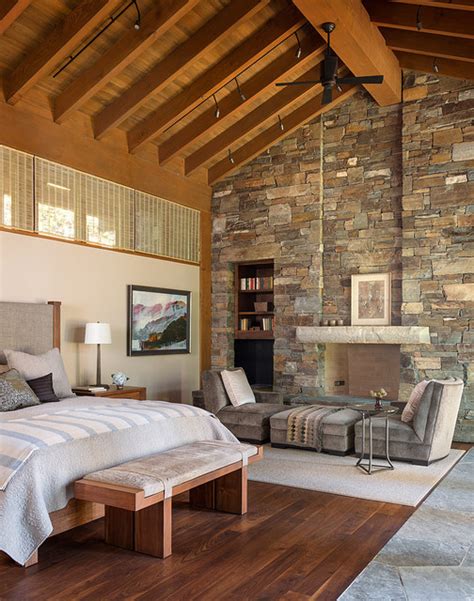 19 Elegant Stone Wall Bedroom Design Ideas