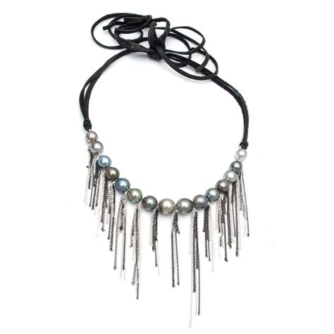 leather fringe necklace samira 13