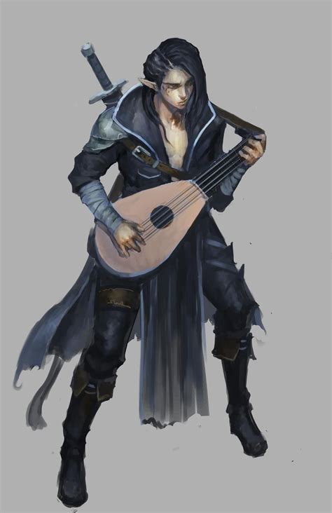 elf bard by jeffchendesigns on deviantart dungeons and dragons characters bard half elf bard