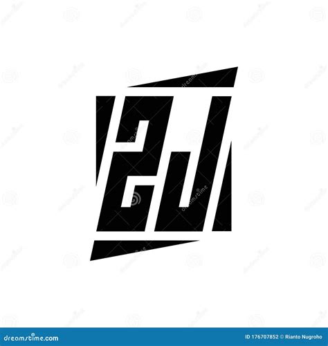 zj logo monogram with modern style concept design template stock vector illustration of