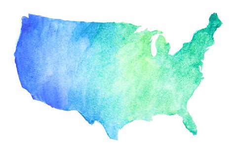 Watercolor Us Map Illustrations Royalty Free Vector Graphics And Clip
