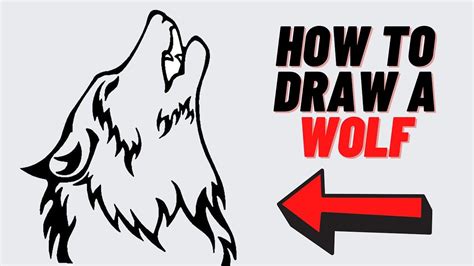 How To Draw A Wolf Wolf Drawing Как нарисовать Волка Wolf Drawing