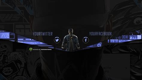 Watch Dogs 2 Youtube Channel Banner Template Madmoneybanks