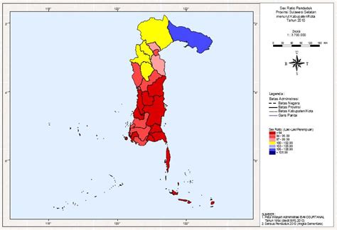 Indonesia Population 2010 Sex Ratio Sulawesi Selatan South Sulawesi Province