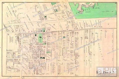 1873 Beers Map Of Flabush Area Of Brooklyn New York City Including