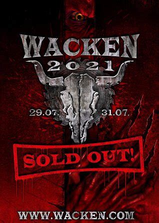 Slipknot, limp bizkit, dropkick murphys, judas priest, amon amarth, as i lay dying, lacuna. WOA / WACKEN Open Air 2021 : SOLD OUT !!! - Hardline