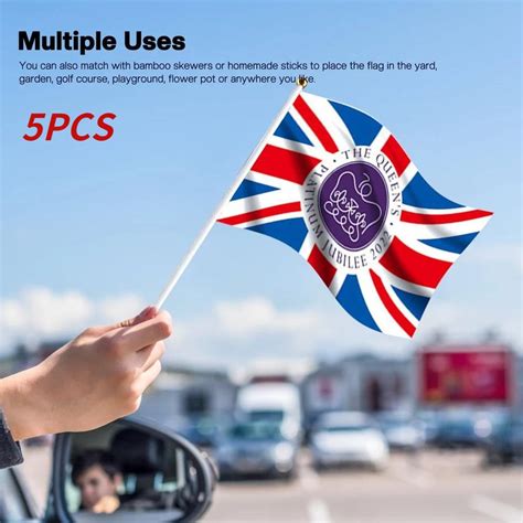 Satın Alın 14x21cm 5pcsgreat British Flag Hand Waving United Kingdom