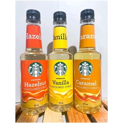 Starbucks Flavored Syrup Vanilla Caramel Hazelnut 375ML Shopee