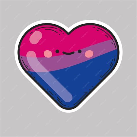 Premium Vector Cartoon Bisexual Flag Vector Heart Illustration