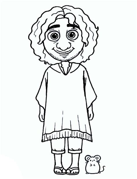 Para Colorear Encanto Bruno para niños Imprimir Gratis