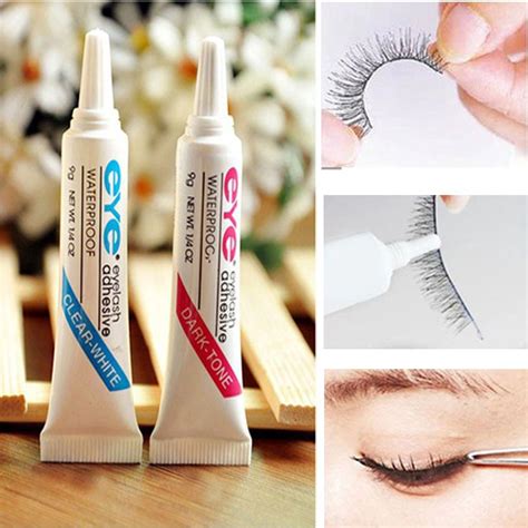 Beauty Glazed Eyelash Adhesive Glue Waterproof Fast Dry Black And White