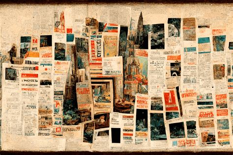 Vintage Retro Newspaper Collage Graphic By Winter Snow · Creative Fabrica