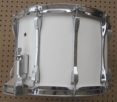 Ludwig Marching Snare Drum 1980s White Cortex Reverb