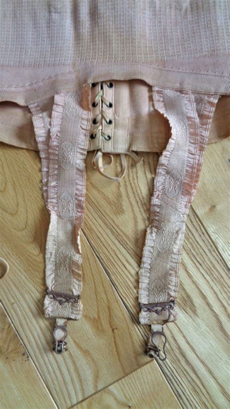 Antique French Open Bottom Girdle Lace Up Corset Victorian Etsy