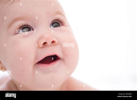Adorable Little Baby Girl Smiling On White Background Adorable Little