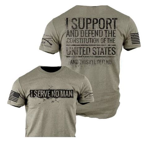 Serve No Man T Shirt Grunt Style Military Mens Grey Tee Shirt
