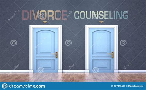 Divorce And Counseling As A Choice Pictured As Words Divorce