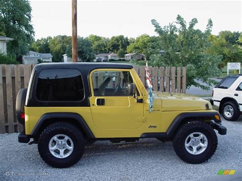 2000 Solar Yellow Jeep Wrangler Se 4x4 15811362 Car