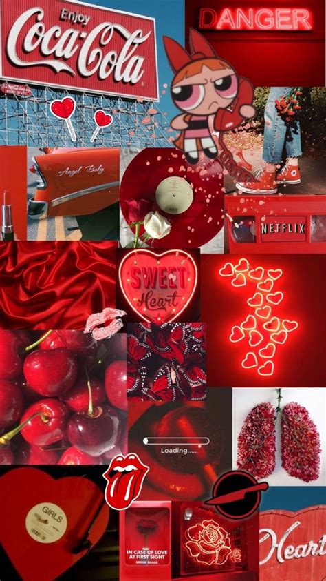 Aesthetic Collage Wallpaper Black And Red Garret Johnston