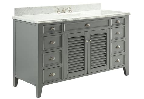This 60 single vanity set is the perfect statement piece for your bathroom remodel! 60 inch Gray Bathroom Sink Vanity Italian Marble Carrara ...
