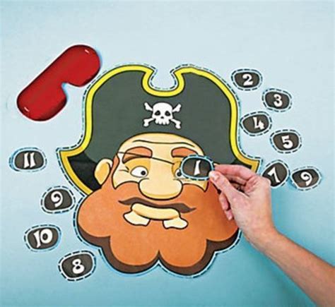 Pin The Eye Patch On The Pirate Game Kids Boys Birthday Party Sheet