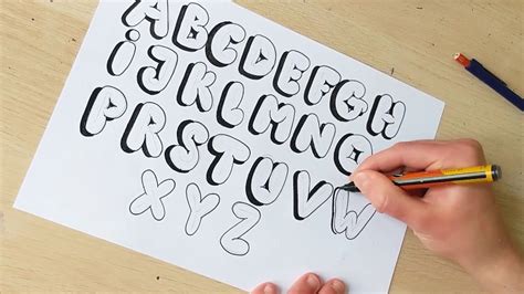 The english alphabet consists of 26 letters. How To Draw Bubble Letters (EASY) - Step By Step Tutorial ...