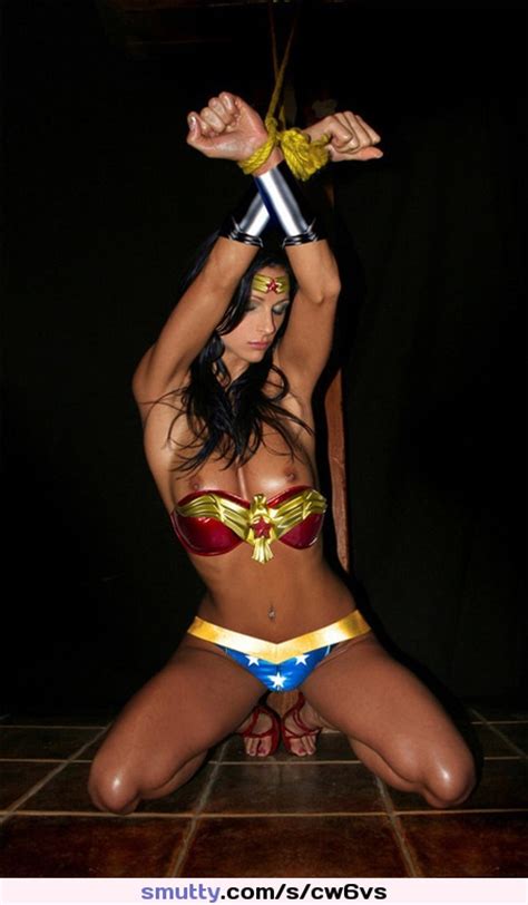 Superhero Wonderwoman Restrained Rope Bdsm Sologirl Breasts