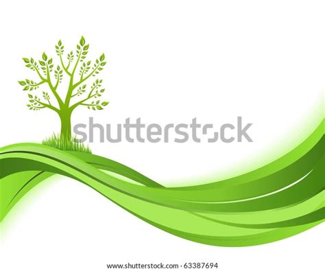 Green Nature Background Eco Concept Illustration Stock Vector Royalty