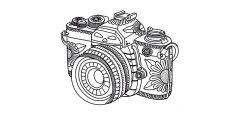Adult Coloring Page Camera Free Printable Adult Coloring Pages