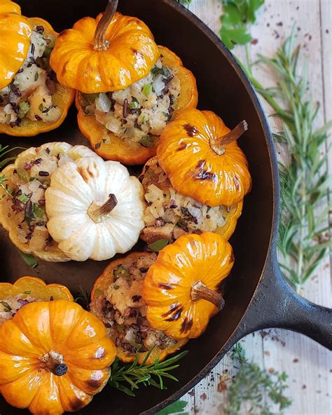 stuffed mini pumpkins vegan side dishes recipes ingredients recipes