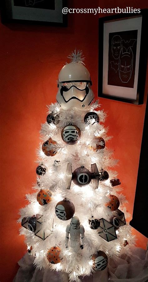 Star Wars Christmas Tree With Hand Painted Ornaments Done By