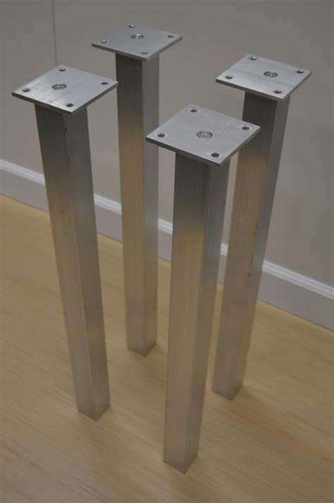 Set Of 4 Metal Table Legs 2 Aluminum Etsy