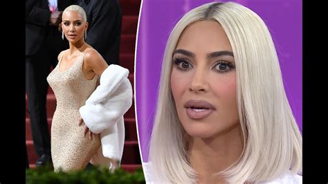 kim kardashian denies damaging marilyn monroe s dress at met gala 2022 youtube