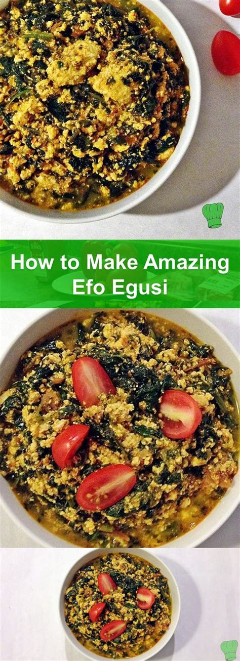 Nigerian egusi soup is a soup thickened with ground melon seeds and contains leafy and other vegetables. Vegetable Egusi Soup